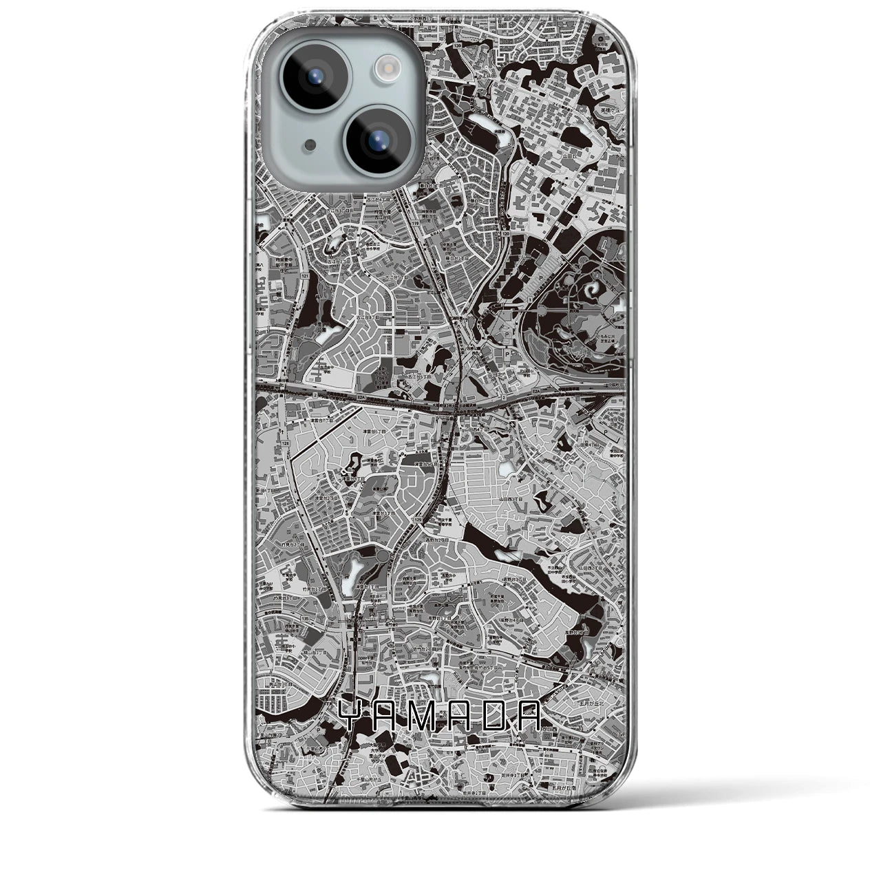 【山田(大阪府)】地図柄iPhoneケース(クリアタイプ)