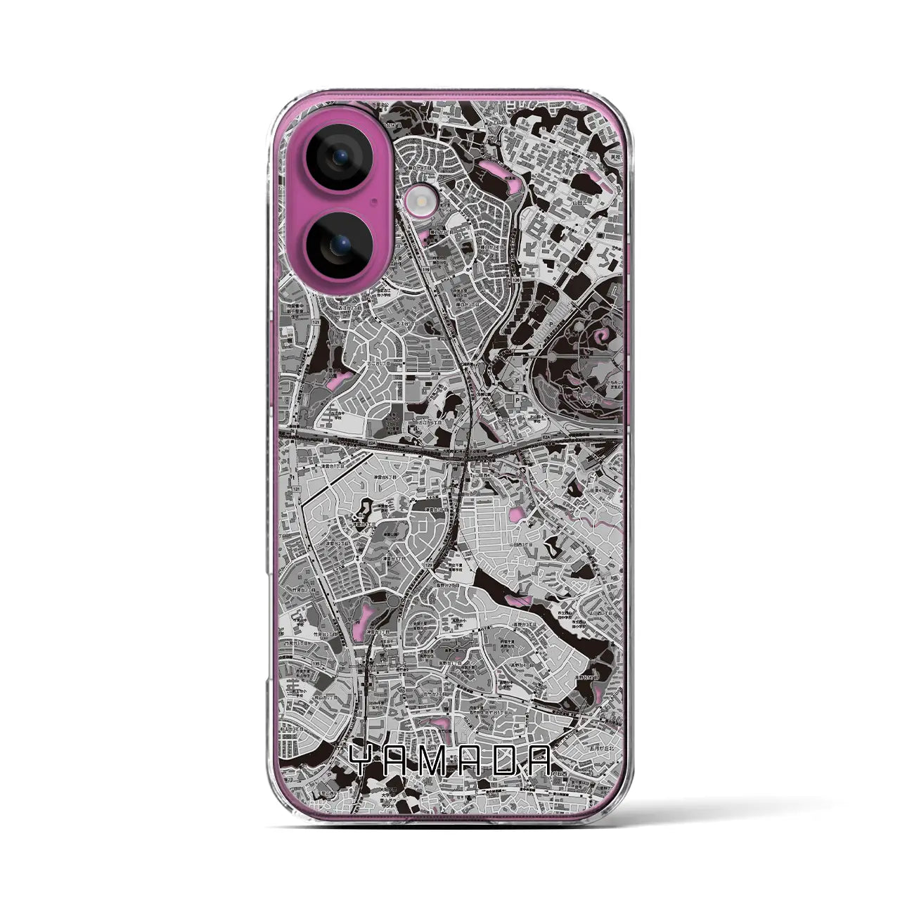 【山田(大阪府)】地図柄iPhoneケース(クリアタイプ)