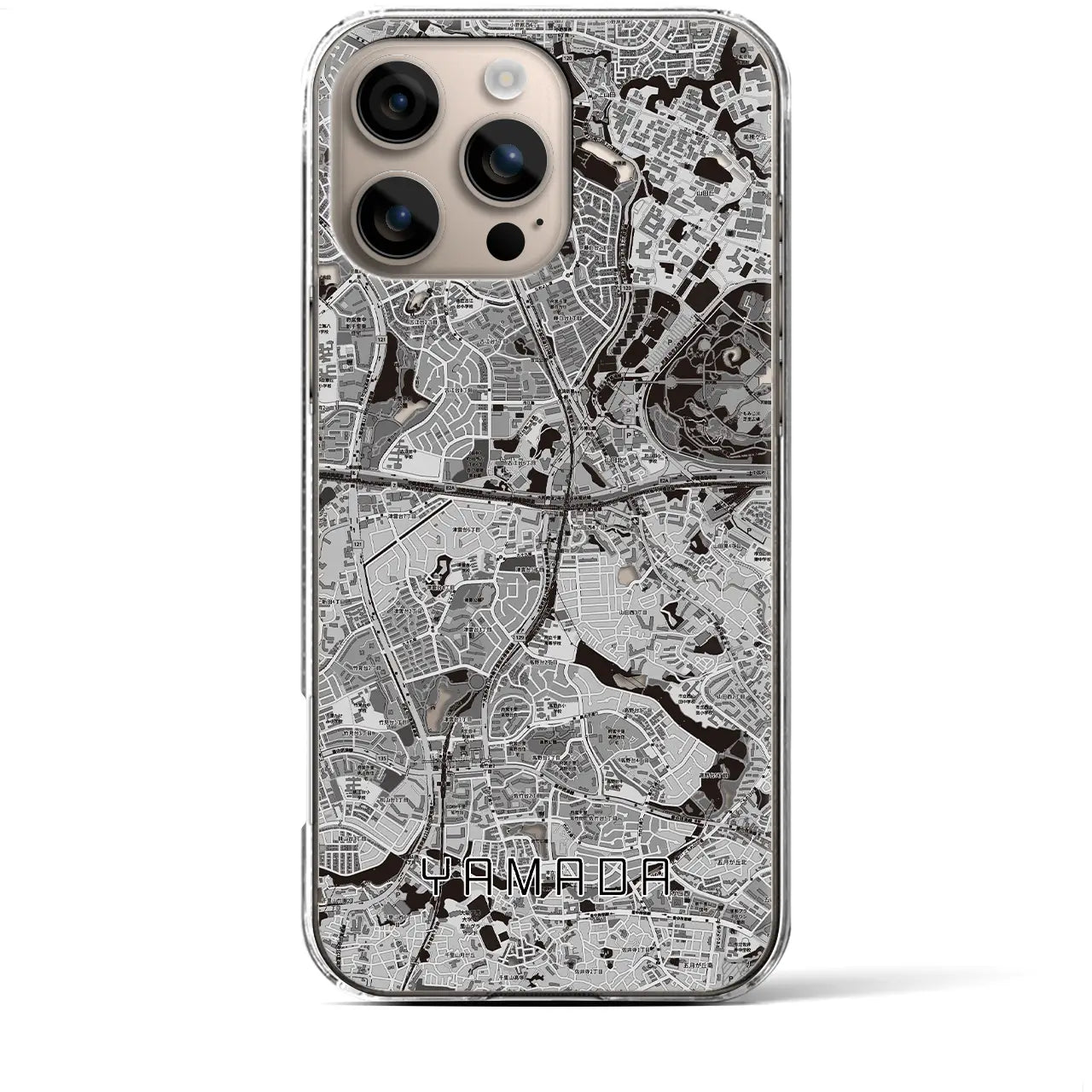 【山田(大阪府)】地図柄iPhoneケース(クリアタイプ)