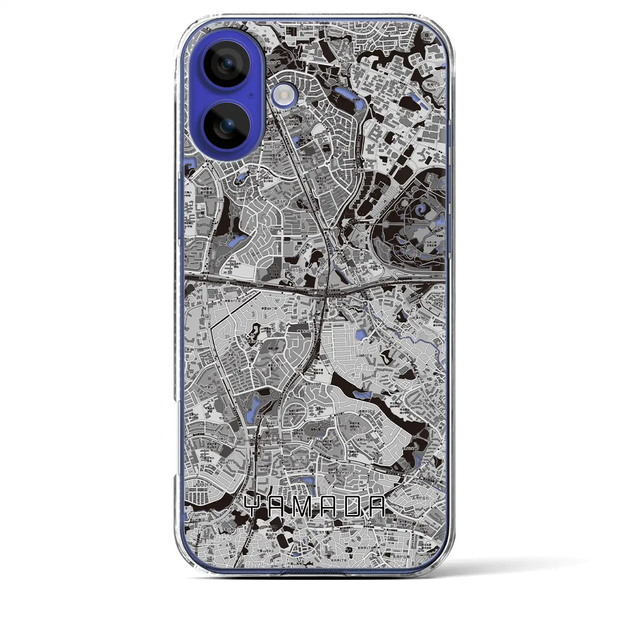 【山田(大阪府)】地図柄iPhoneケース(クリアタイプ)