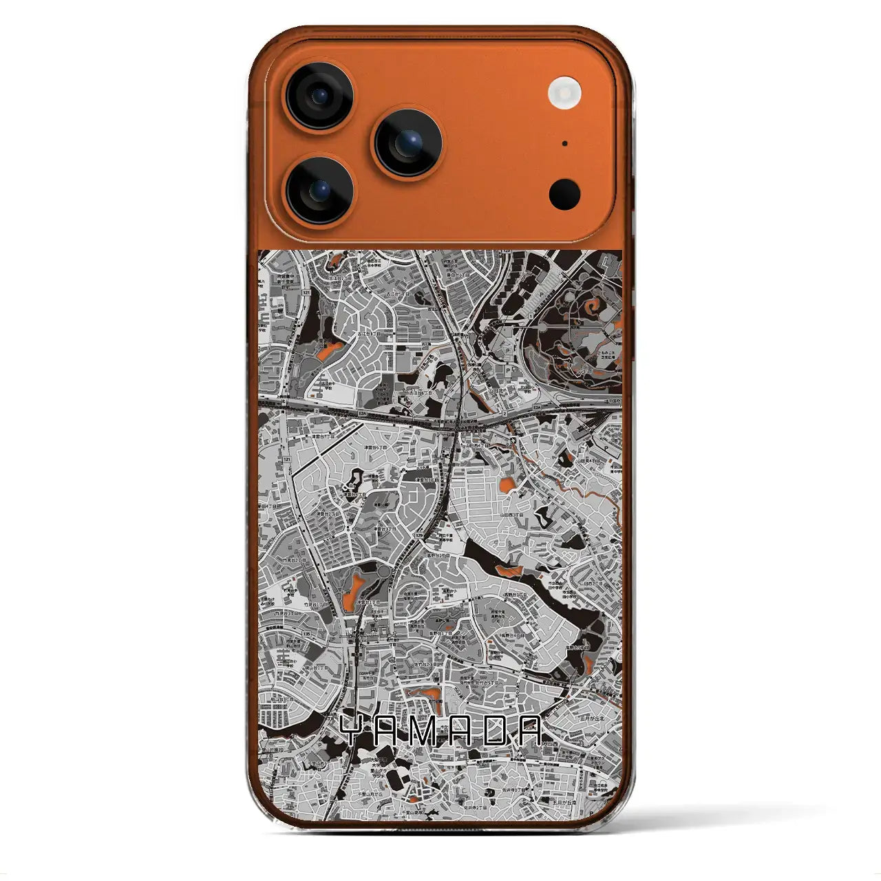 【山田(大阪府)】地図柄iPhoneケース(クリアタイプ)