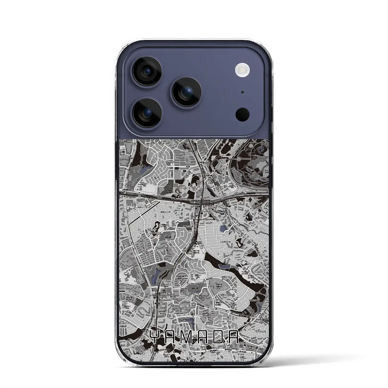 【山田(大阪府)】地図柄iPhoneケース(クリアタイプ)