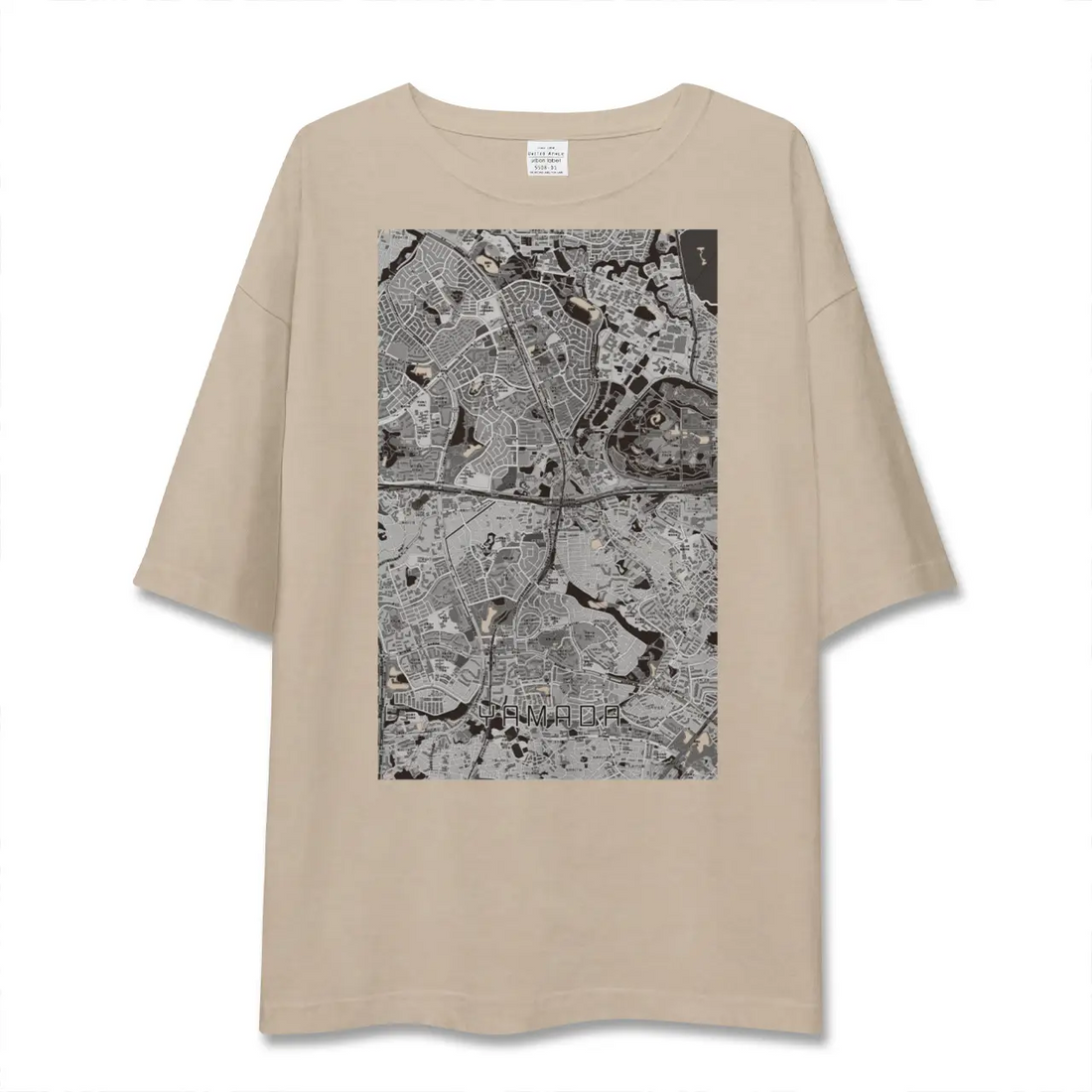 【山田(大阪府)】地図柄ビッグシルエットTシャツ