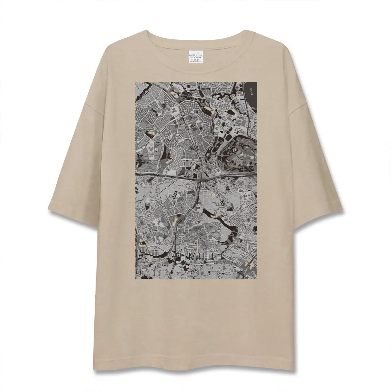 【山田(大阪府)】地図柄ビッグシルエットTシャツ