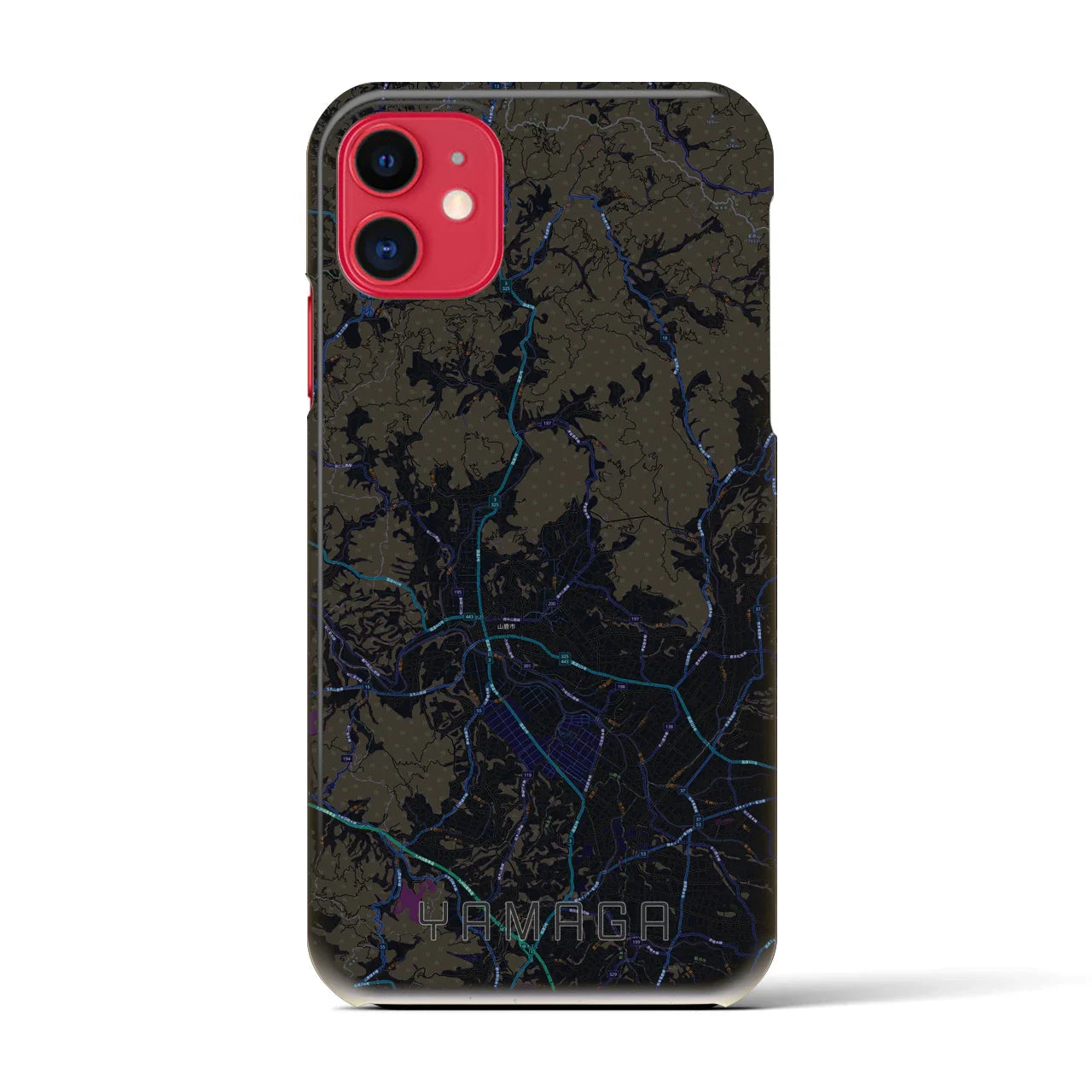 【山鹿(熊本県)】地図柄iPhoneケース(バックカバータイプ)