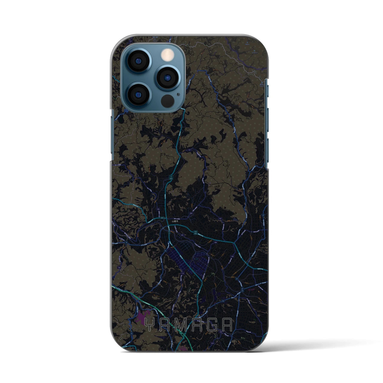 【山鹿(熊本県)】地図柄iPhoneケース(バックカバータイプ)