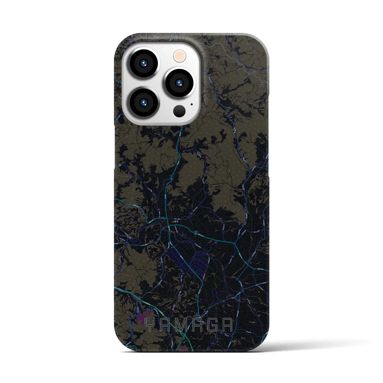 【山鹿(熊本県)】地図柄iPhoneケース(バックカバータイプ)