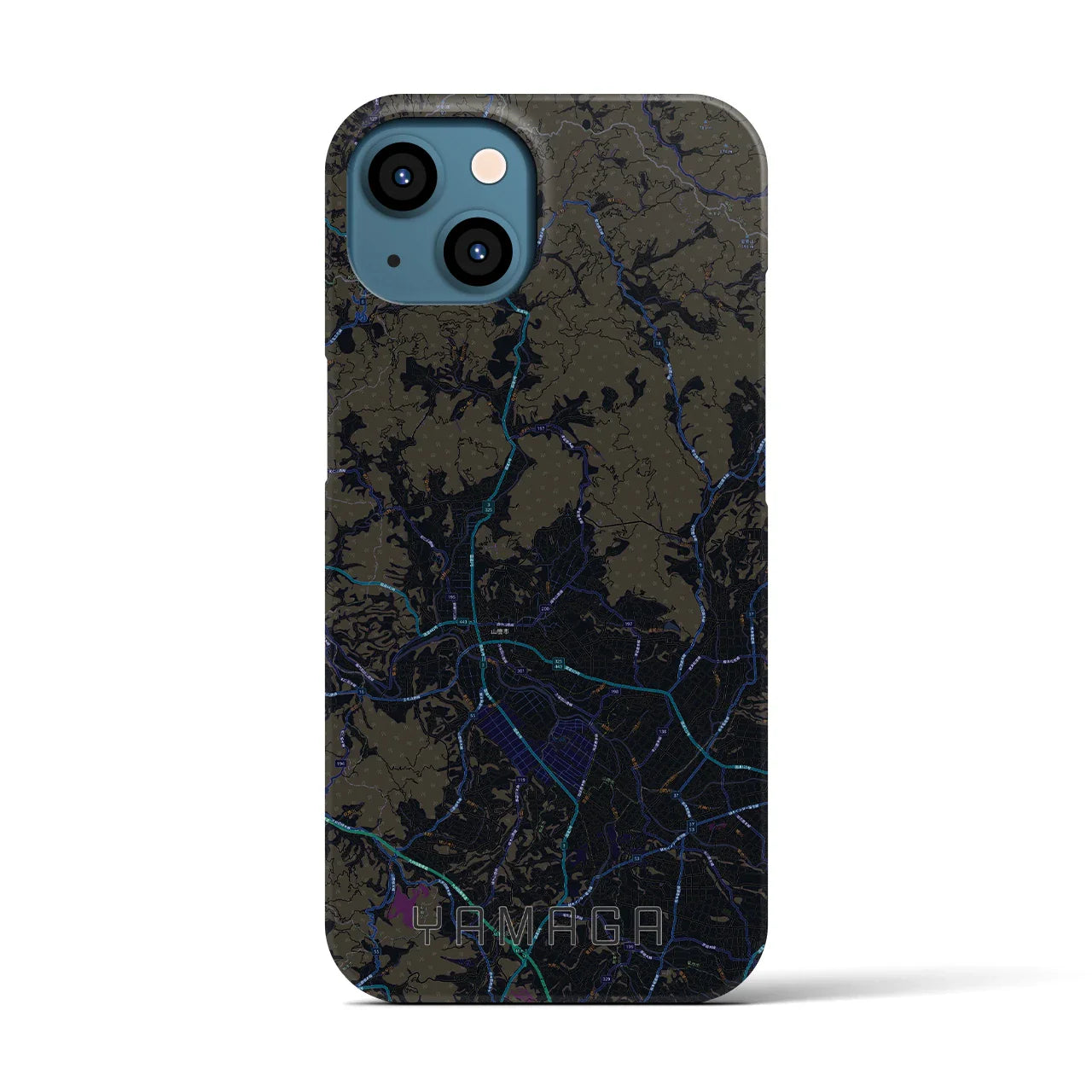 【山鹿(熊本県)】地図柄iPhoneケース(バックカバータイプ)