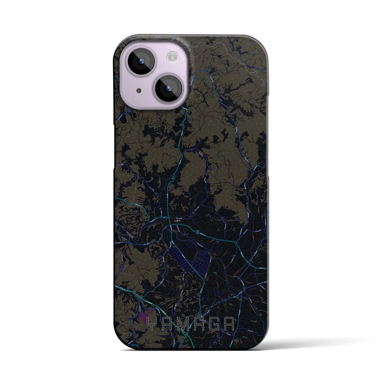 【山鹿(熊本県)】地図柄iPhoneケース(バックカバータイプ)