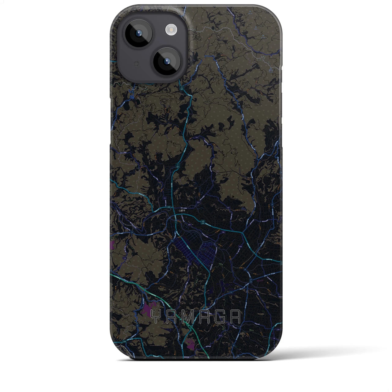 【山鹿(熊本県)】地図柄iPhoneケース(バックカバータイプ)