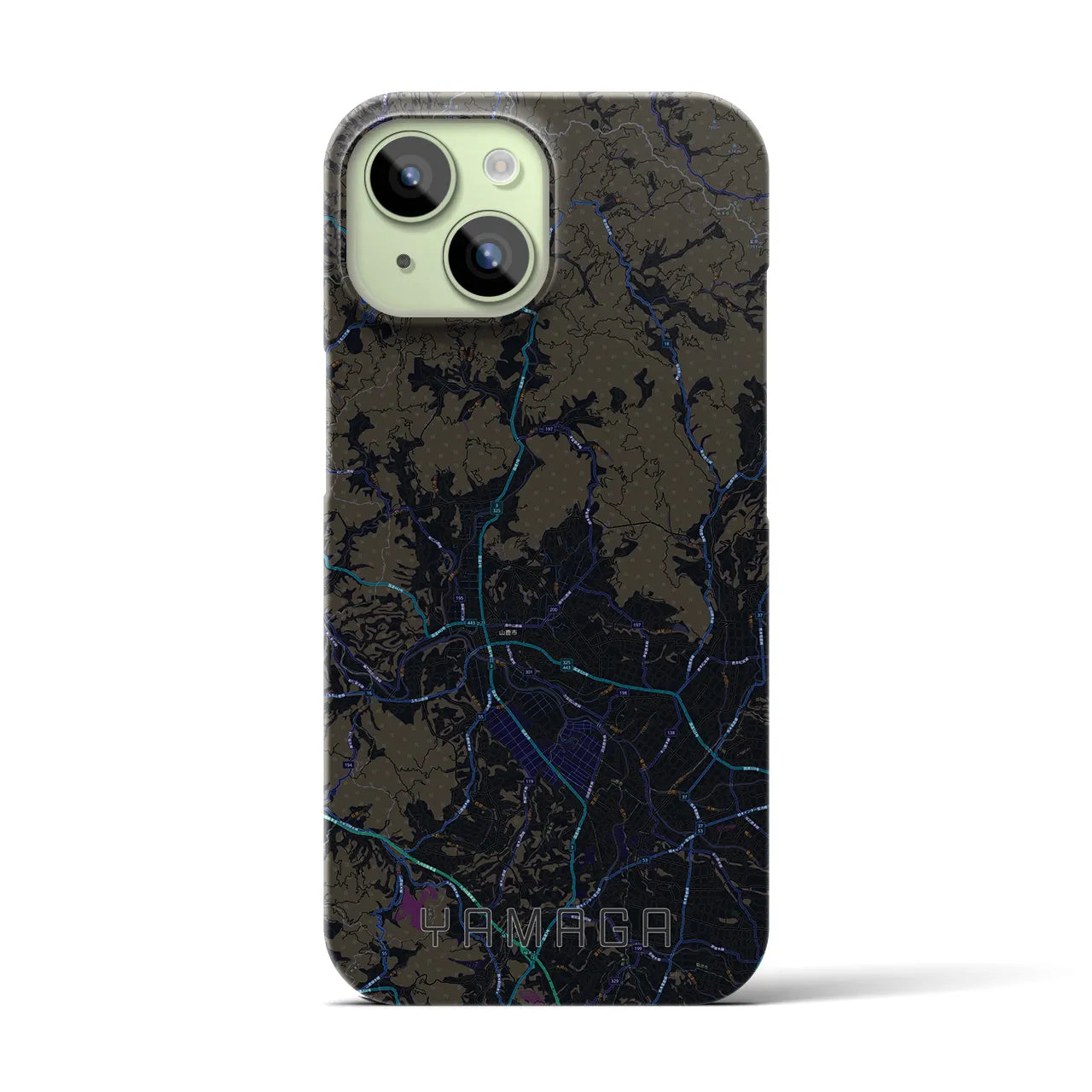 【山鹿(熊本県)】地図柄iPhoneケース(バックカバータイプ)