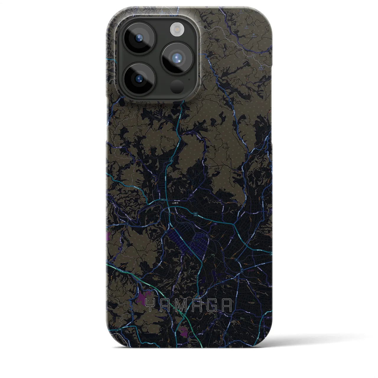 【山鹿(熊本県)】地図柄iPhoneケース(バックカバータイプ)