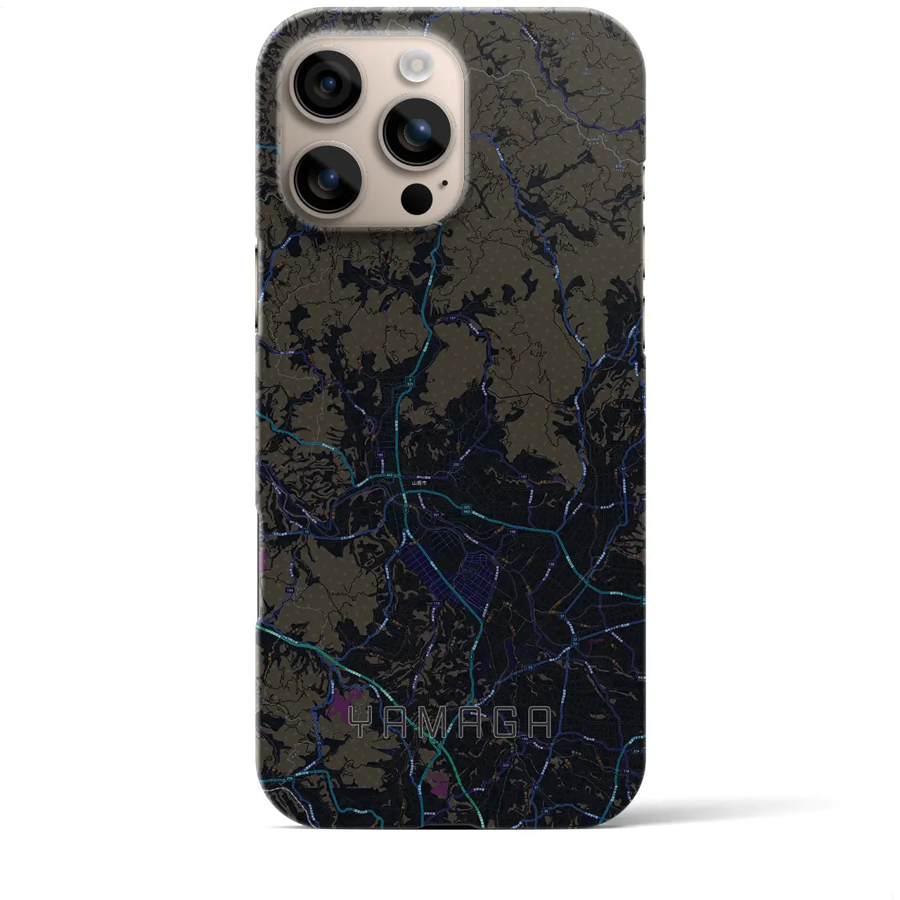 【山鹿(熊本県)】地図柄iPhoneケース(バックカバータイプ)