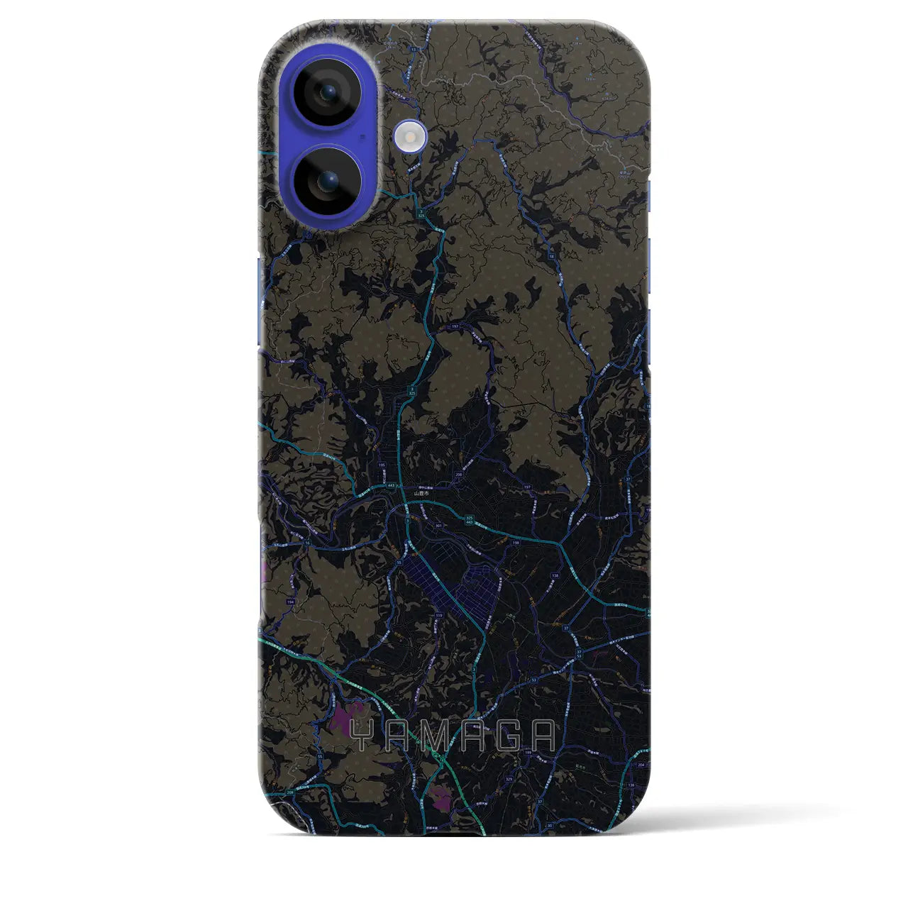 【山鹿(熊本県)】地図柄iPhoneケース(バックカバータイプ)