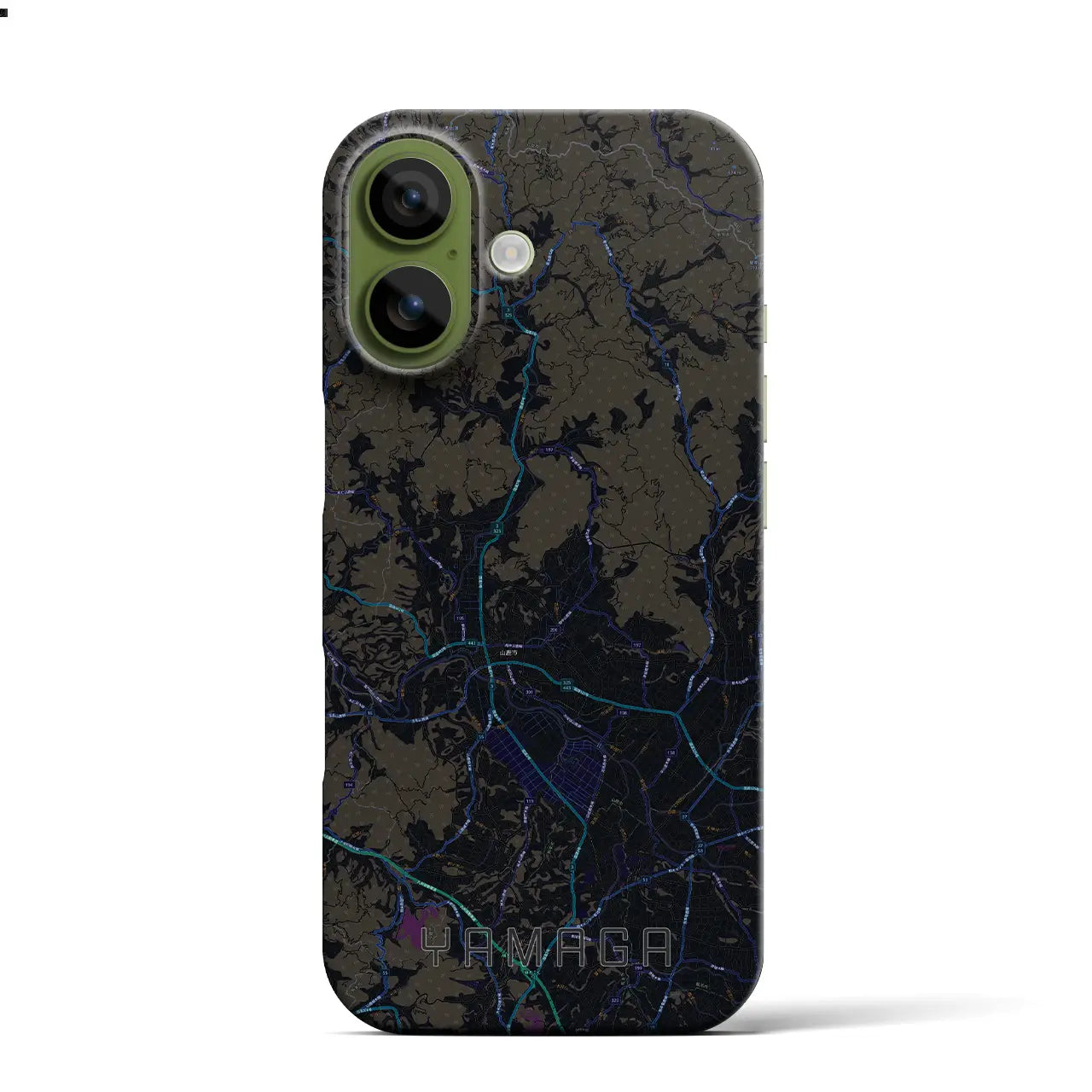 【山鹿(熊本県)】地図柄iPhoneケース(バックカバータイプ)