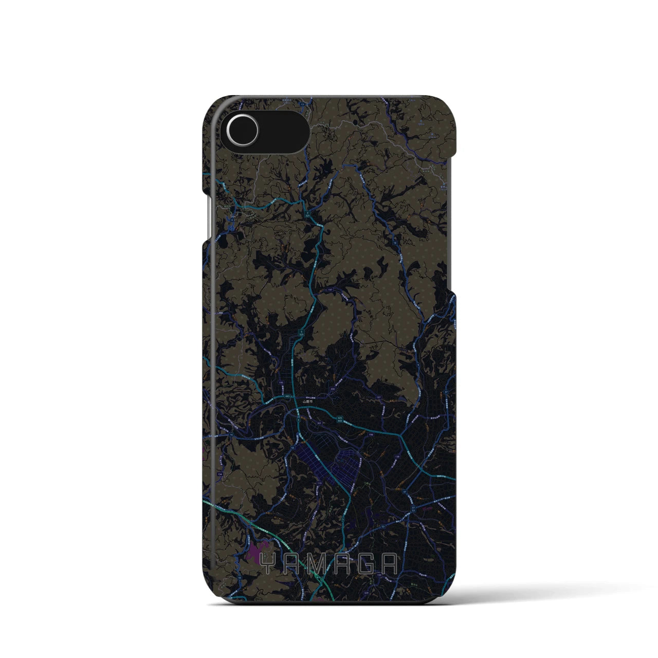 【山鹿(熊本県)】地図柄iPhoneケース(バックカバータイプ)