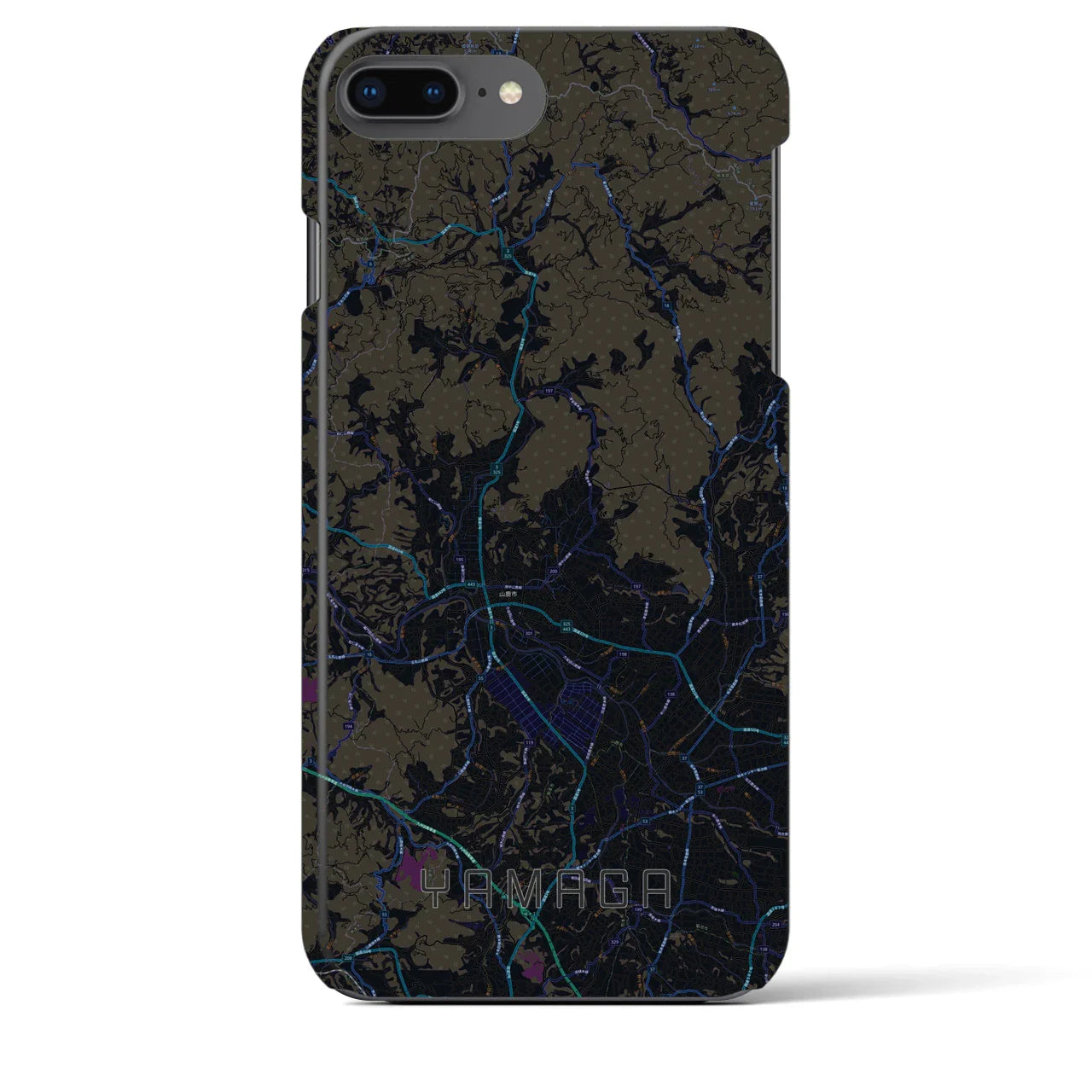 【山鹿(熊本県)】地図柄iPhoneケース(バックカバータイプ)
