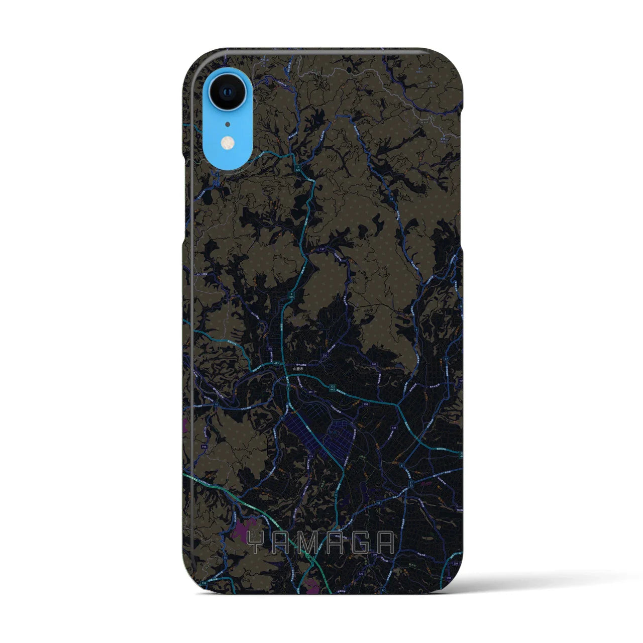 【山鹿(熊本県)】地図柄iPhoneケース(バックカバータイプ)