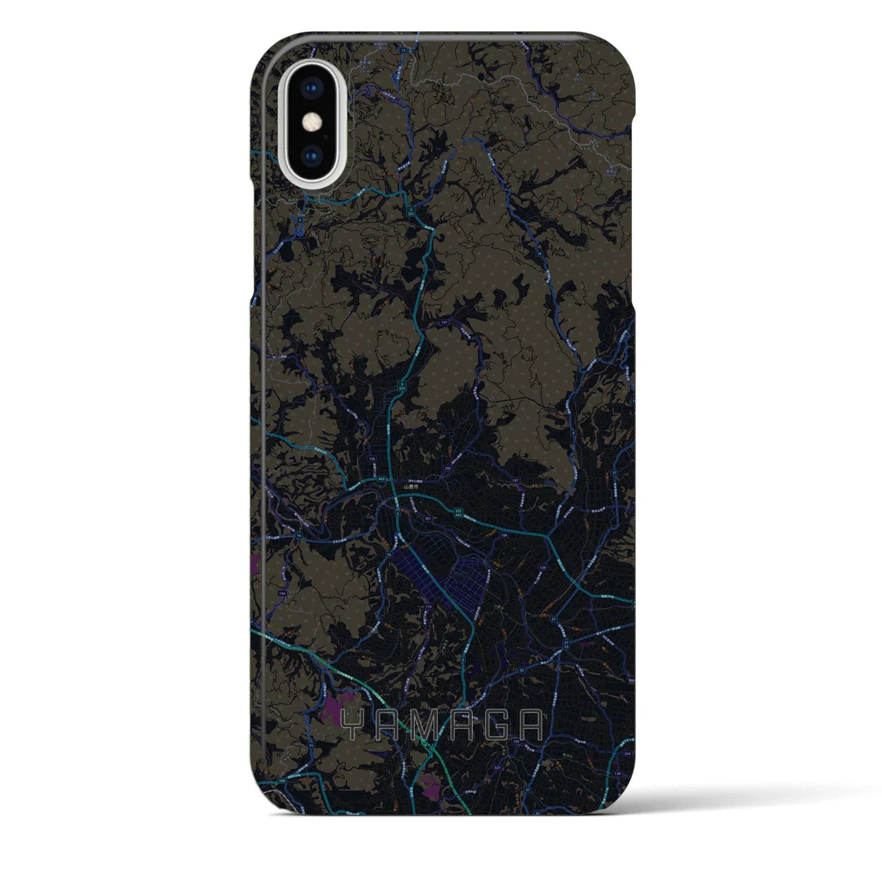 【山鹿(熊本県)】地図柄iPhoneケース(バックカバータイプ)
