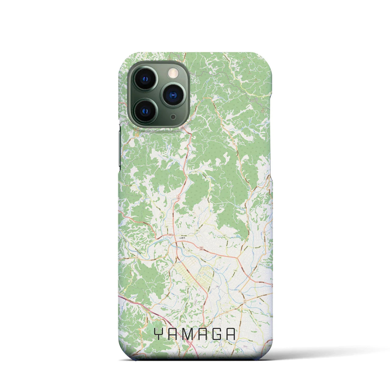 【山鹿(熊本県)】地図柄iPhoneケース(バックカバータイプ)
