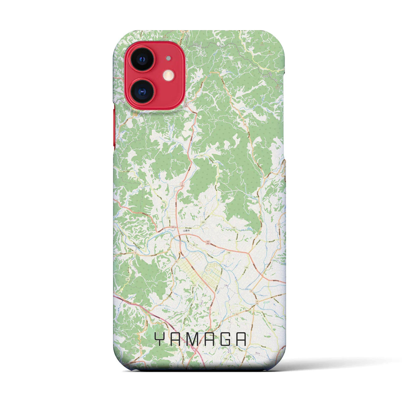 【山鹿(熊本県)】地図柄iPhoneケース(バックカバータイプ)