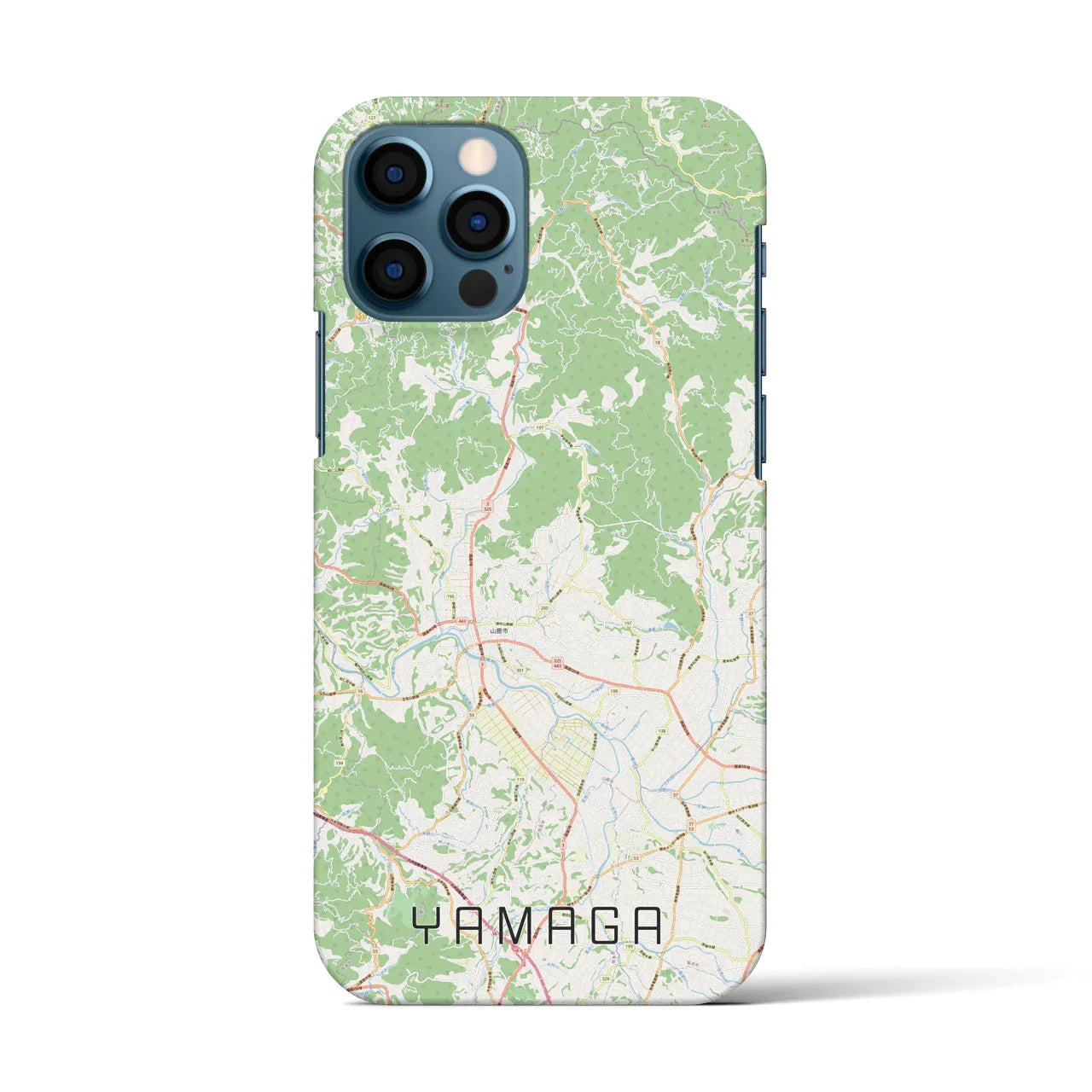 【山鹿(熊本県)】地図柄iPhoneケース(バックカバータイプ)