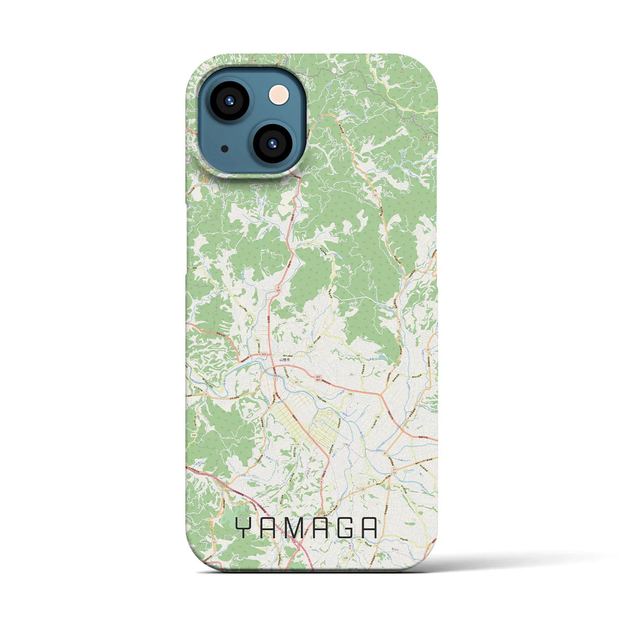 【山鹿(熊本県)】地図柄iPhoneケース(バックカバータイプ)