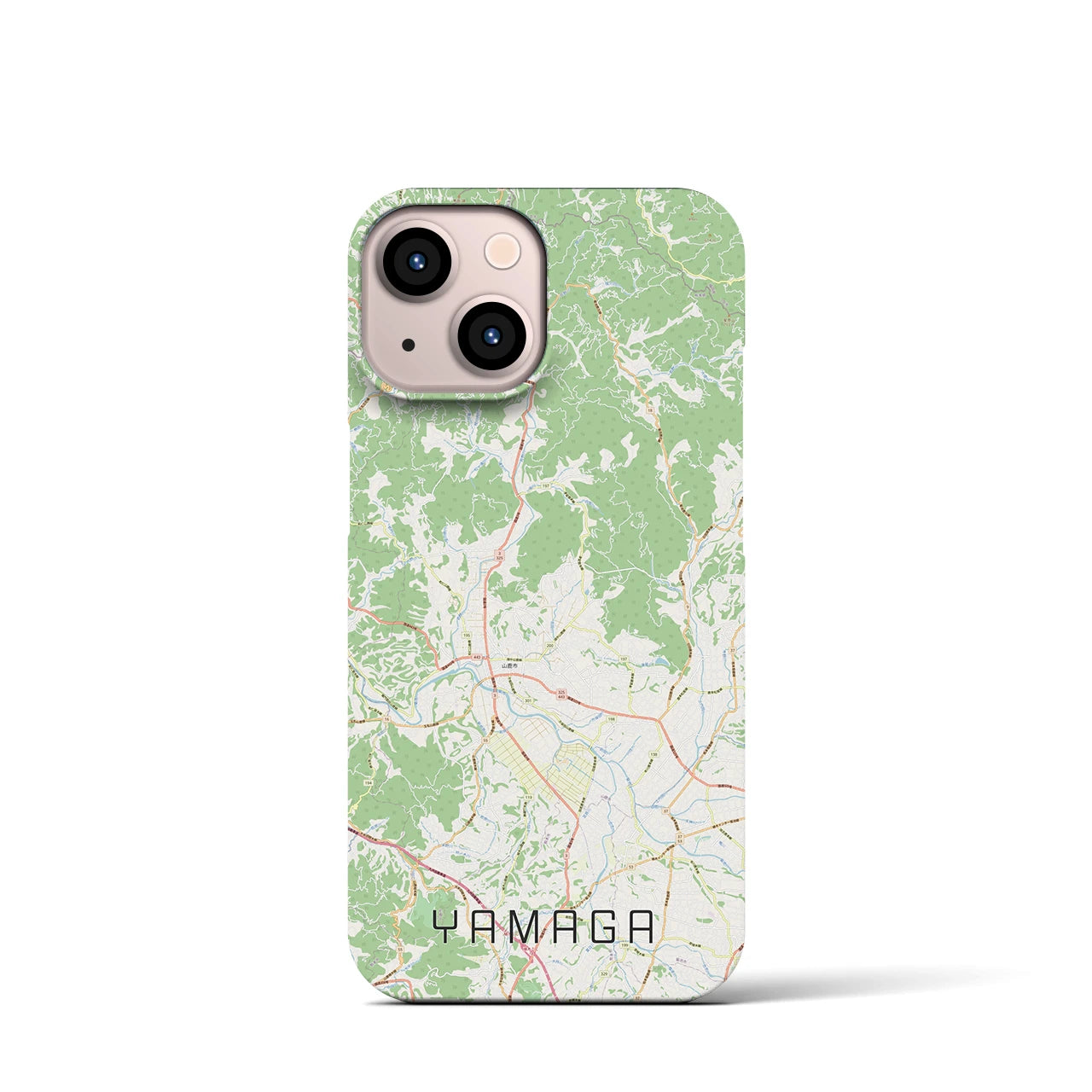 【山鹿(熊本県)】地図柄iPhoneケース(バックカバータイプ)