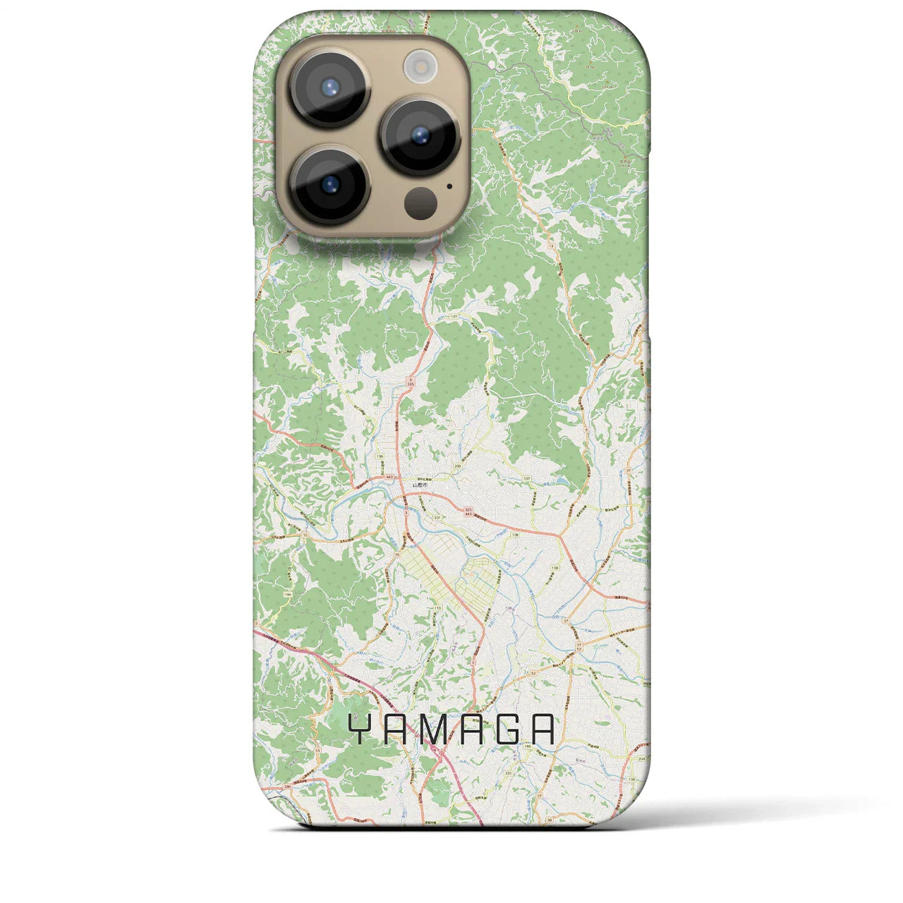 【山鹿(熊本県)】地図柄iPhoneケース(バックカバータイプ)
