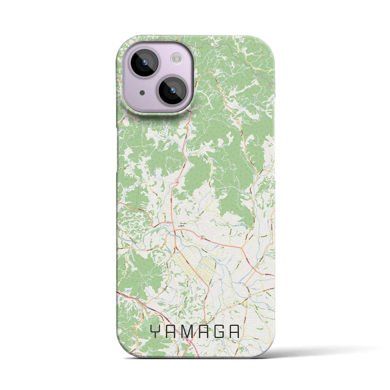 【山鹿(熊本県)】地図柄iPhoneケース(バックカバータイプ)