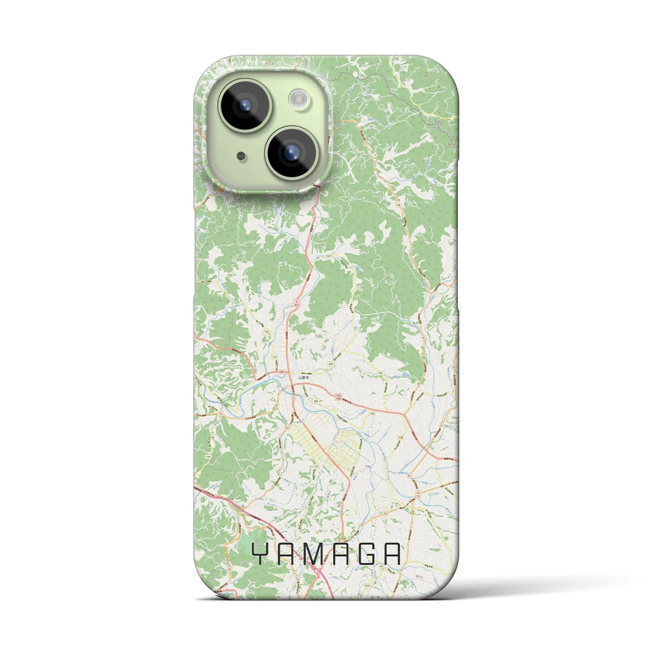 【山鹿(熊本県)】地図柄iPhoneケース(バックカバータイプ)