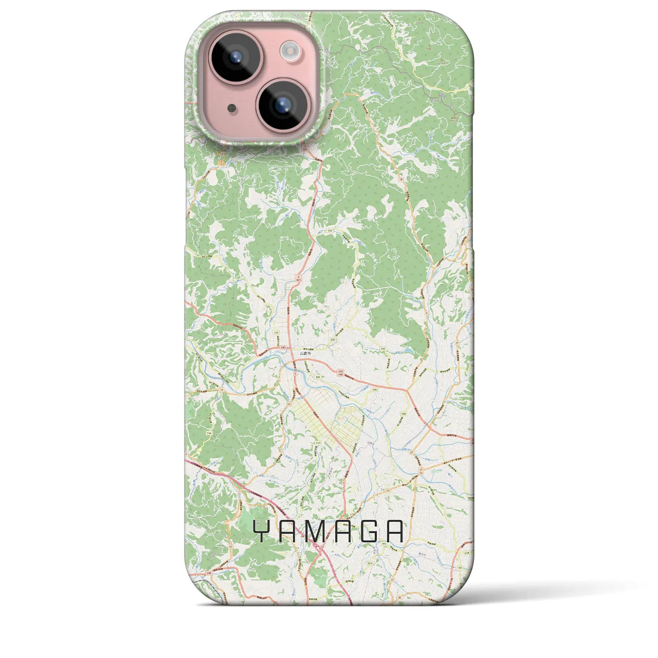 【山鹿(熊本県)】地図柄iPhoneケース(バックカバータイプ)
