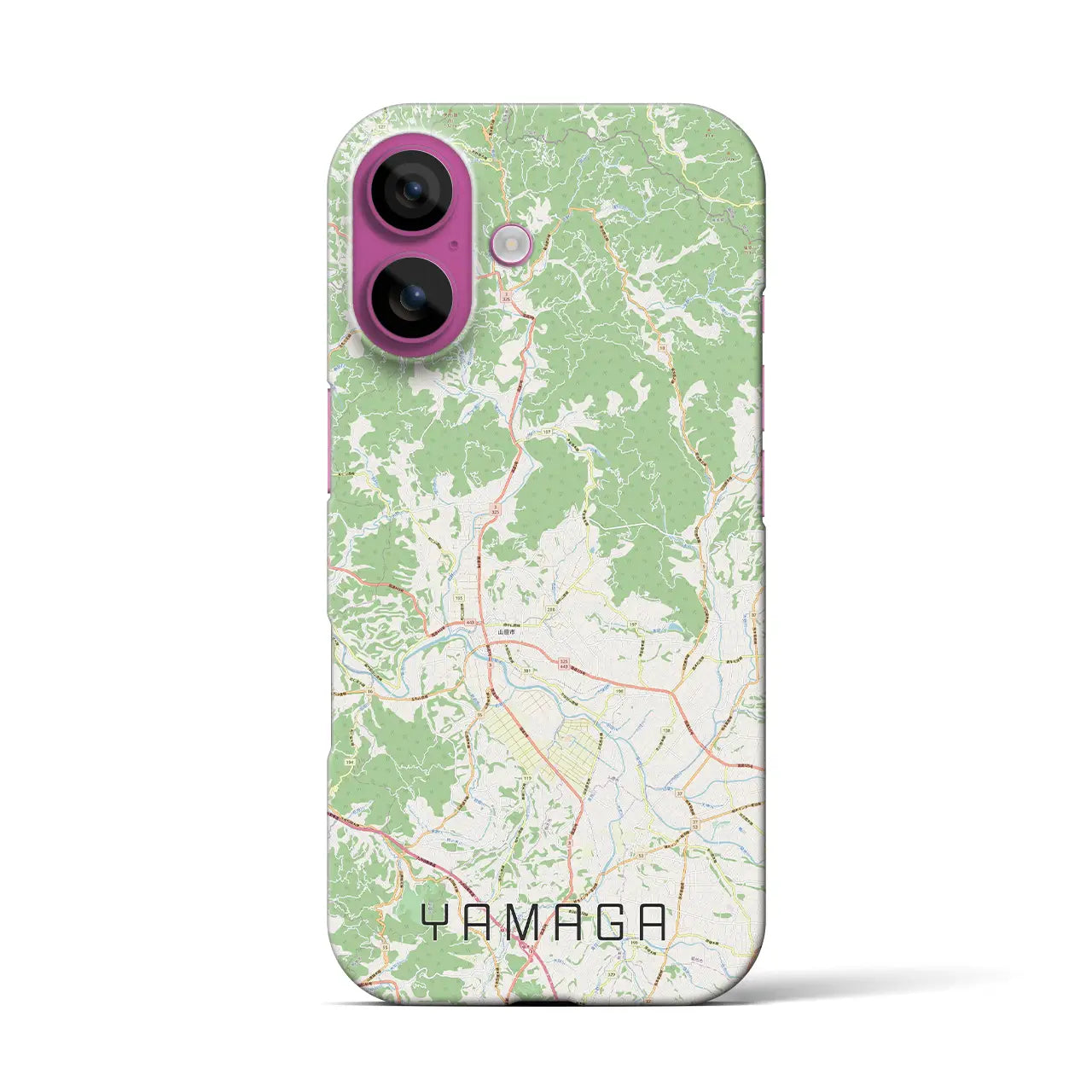 【山鹿(熊本県)】地図柄iPhoneケース(バックカバータイプ)