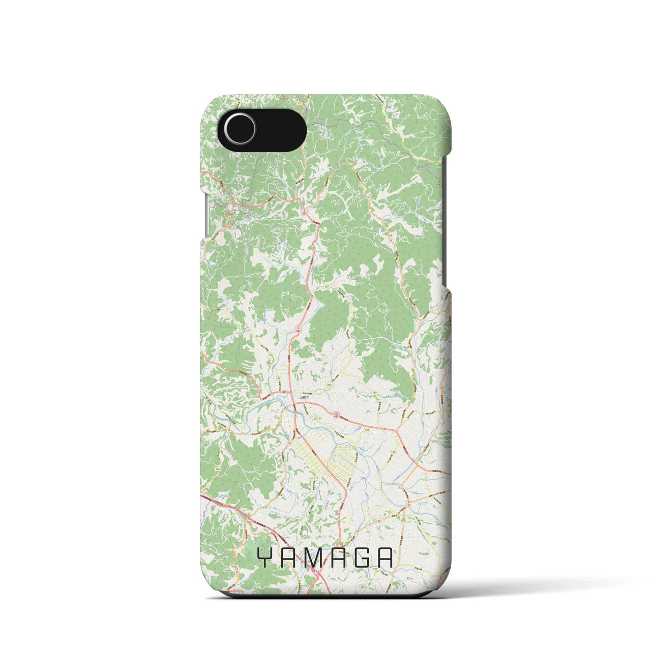 【山鹿(熊本県)】地図柄iPhoneケース(バックカバータイプ)
