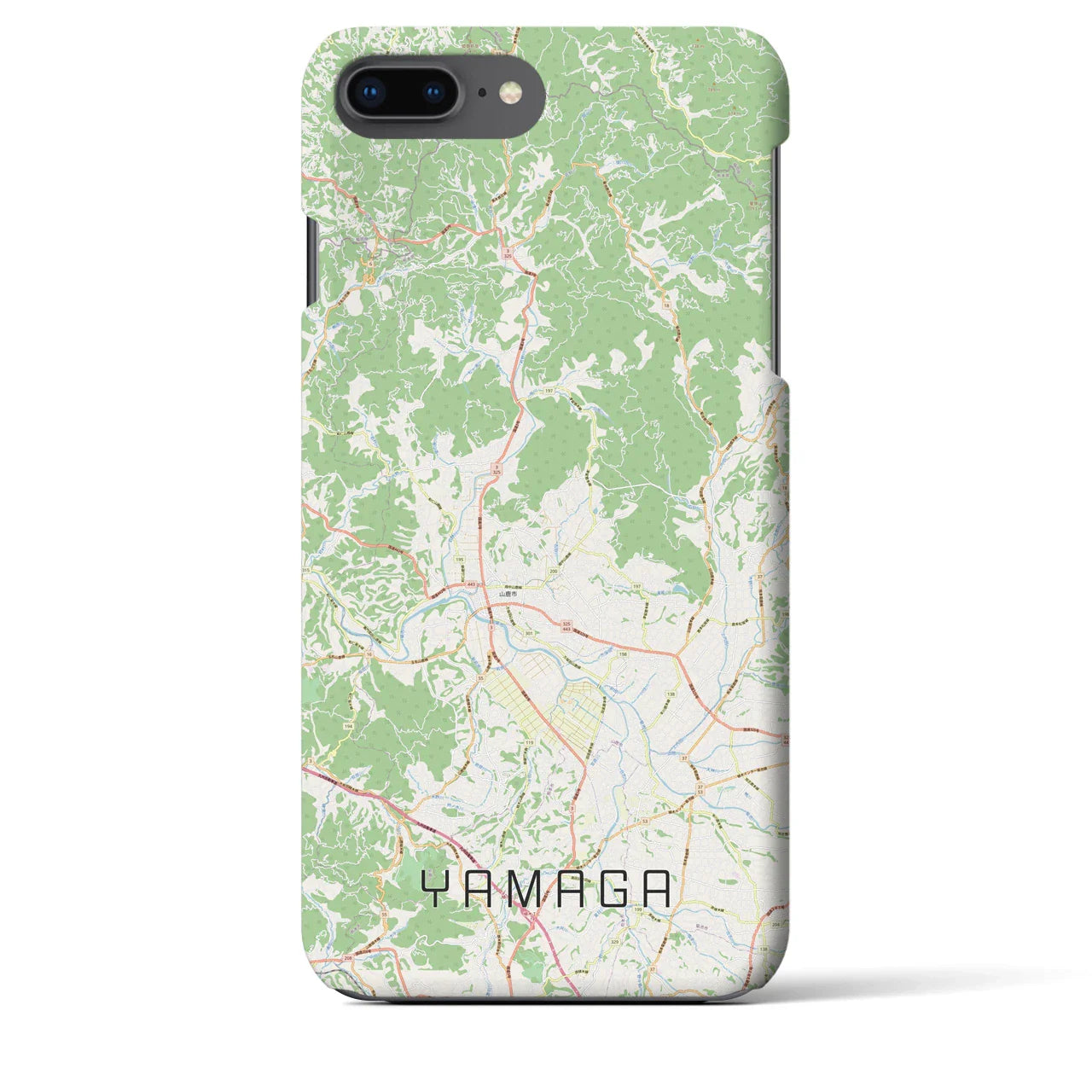 【山鹿(熊本県)】地図柄iPhoneケース(バックカバータイプ)