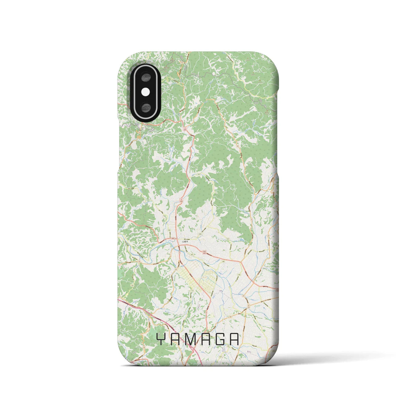 【山鹿(熊本県)】地図柄iPhoneケース(バックカバータイプ)