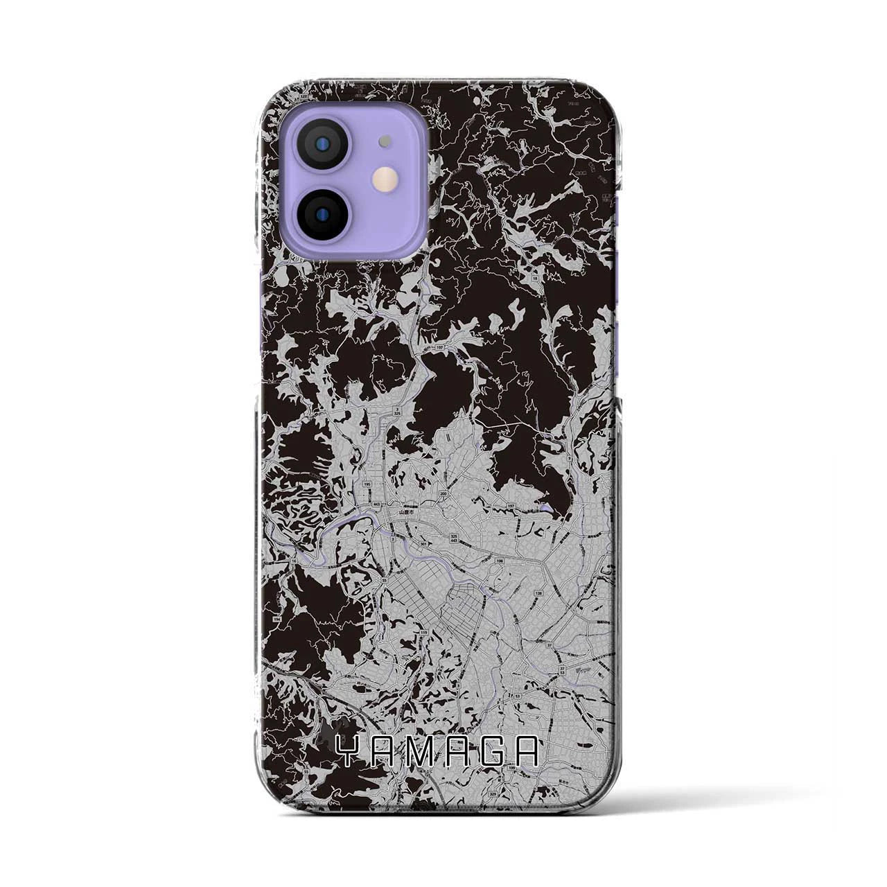 【山鹿(熊本県)】地図柄iPhoneケース(クリアタイプ)