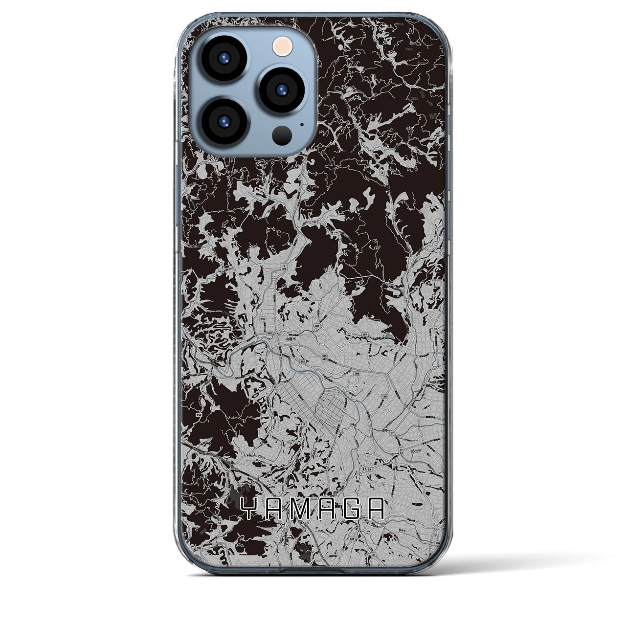 【山鹿(熊本県)】地図柄iPhoneケース(クリアタイプ)