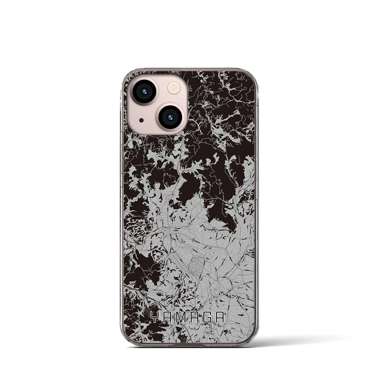 【山鹿(熊本県)】地図柄iPhoneケース(クリアタイプ)