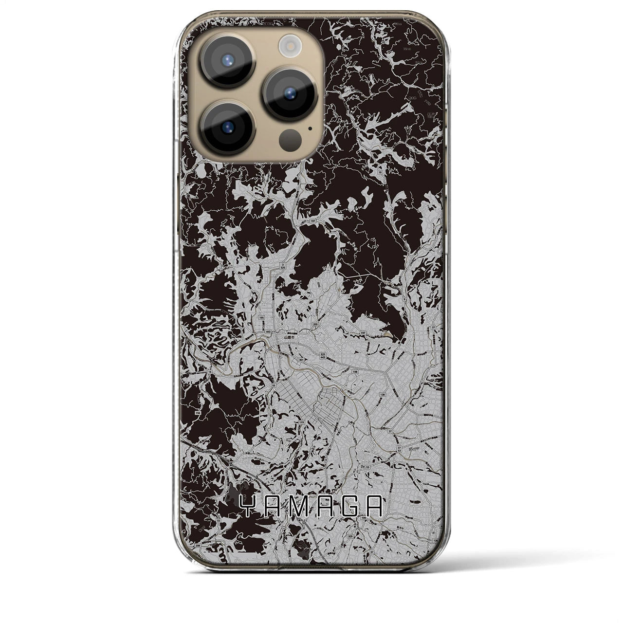 【山鹿(熊本県)】地図柄iPhoneケース(クリアタイプ)