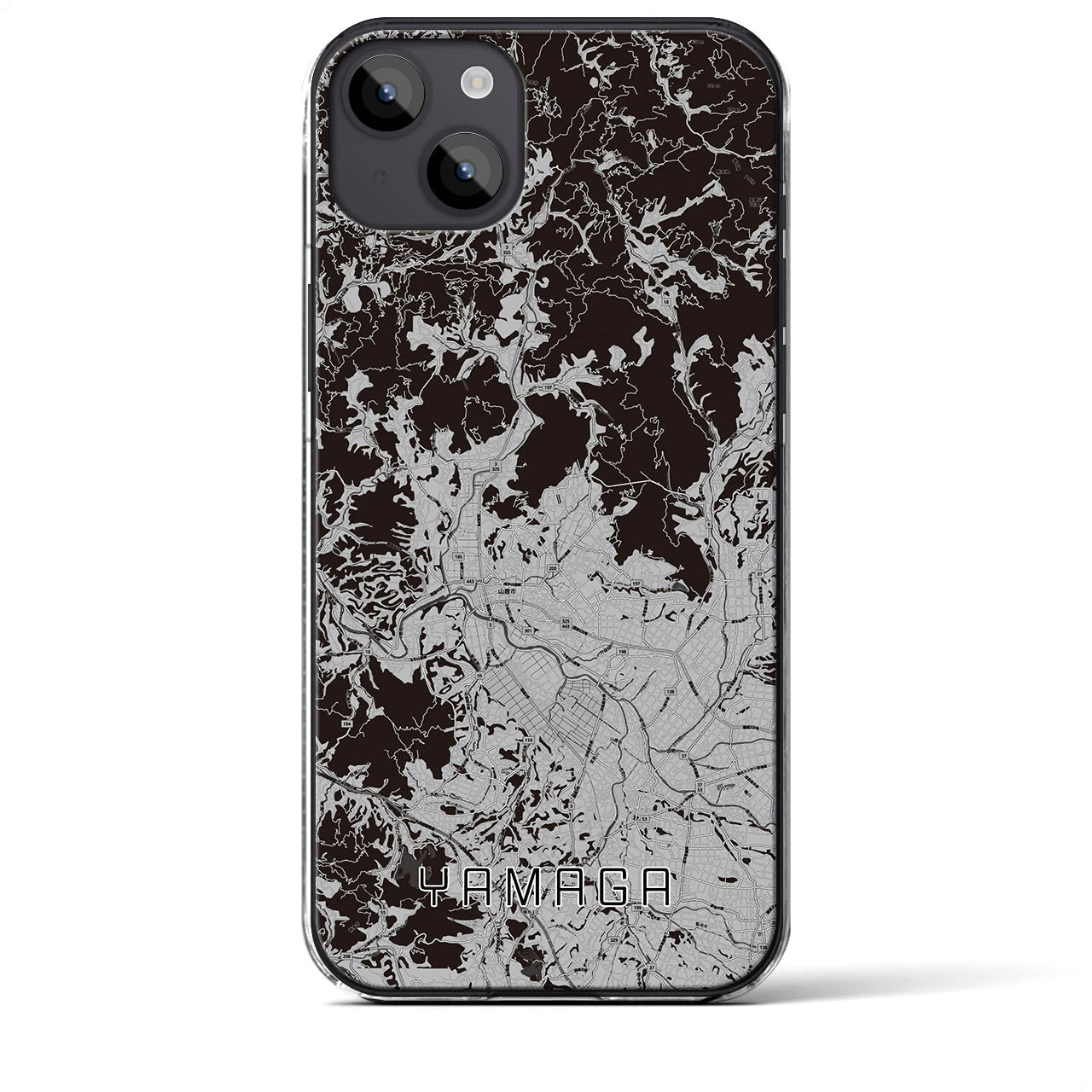 【山鹿(熊本県)】地図柄iPhoneケース(クリアタイプ)