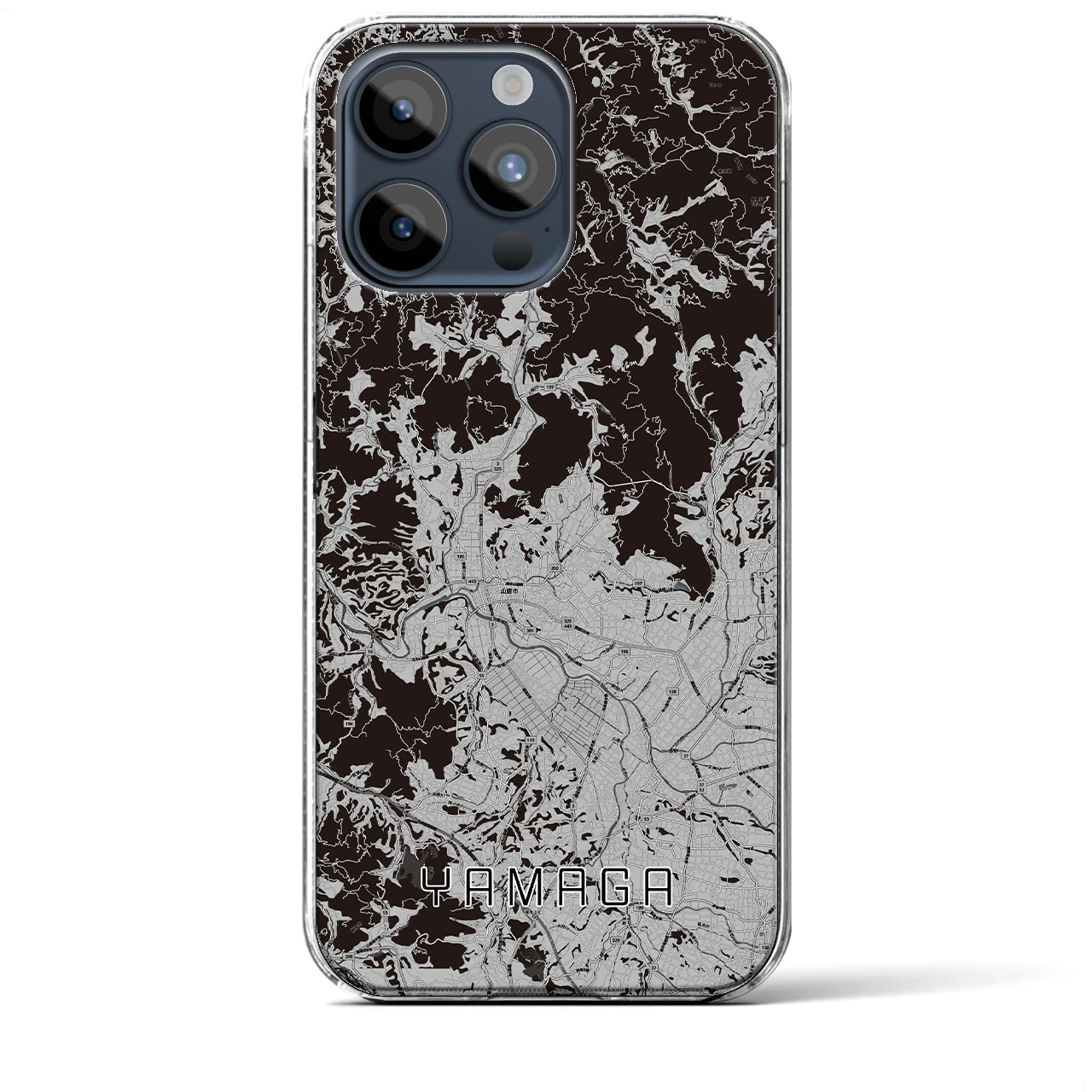 【山鹿(熊本県)】地図柄iPhoneケース(クリアタイプ)