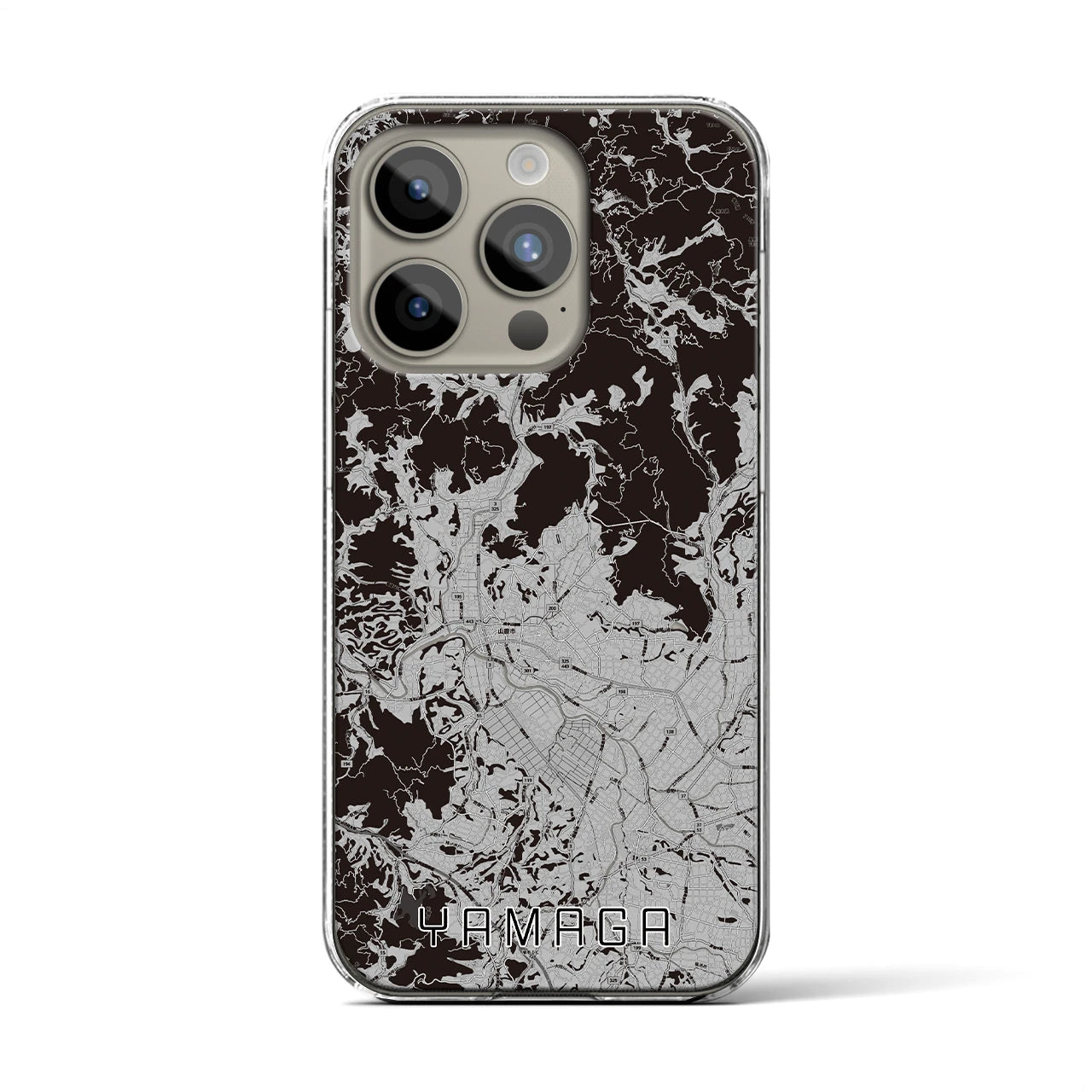 【山鹿(熊本県)】地図柄iPhoneケース(クリアタイプ)