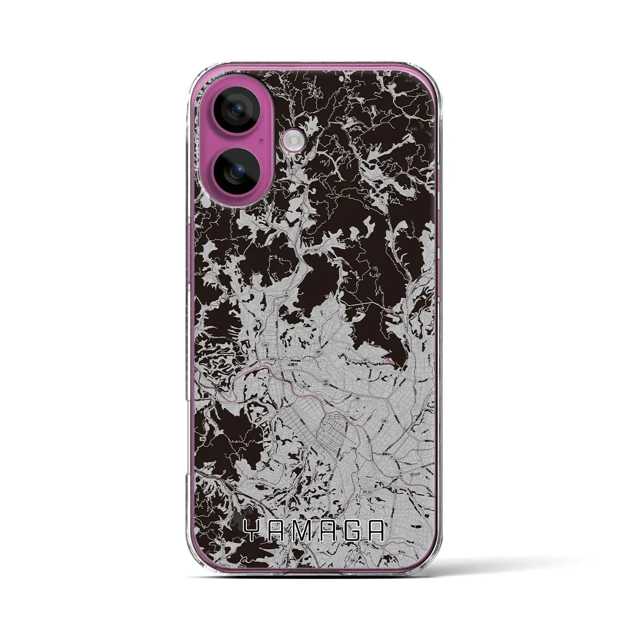 【山鹿(熊本県)】地図柄iPhoneケース(クリアタイプ)