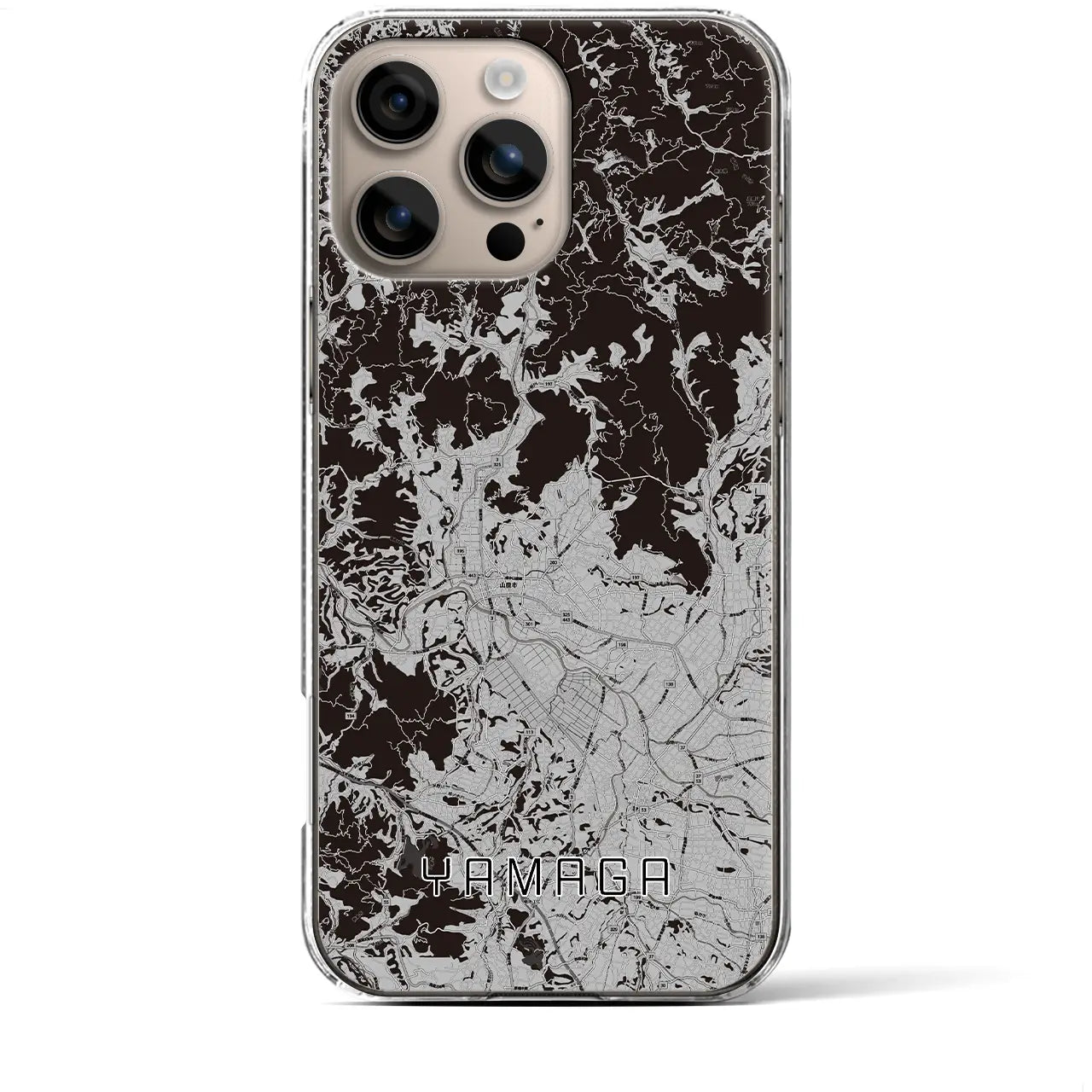 【山鹿(熊本県)】地図柄iPhoneケース(クリアタイプ)