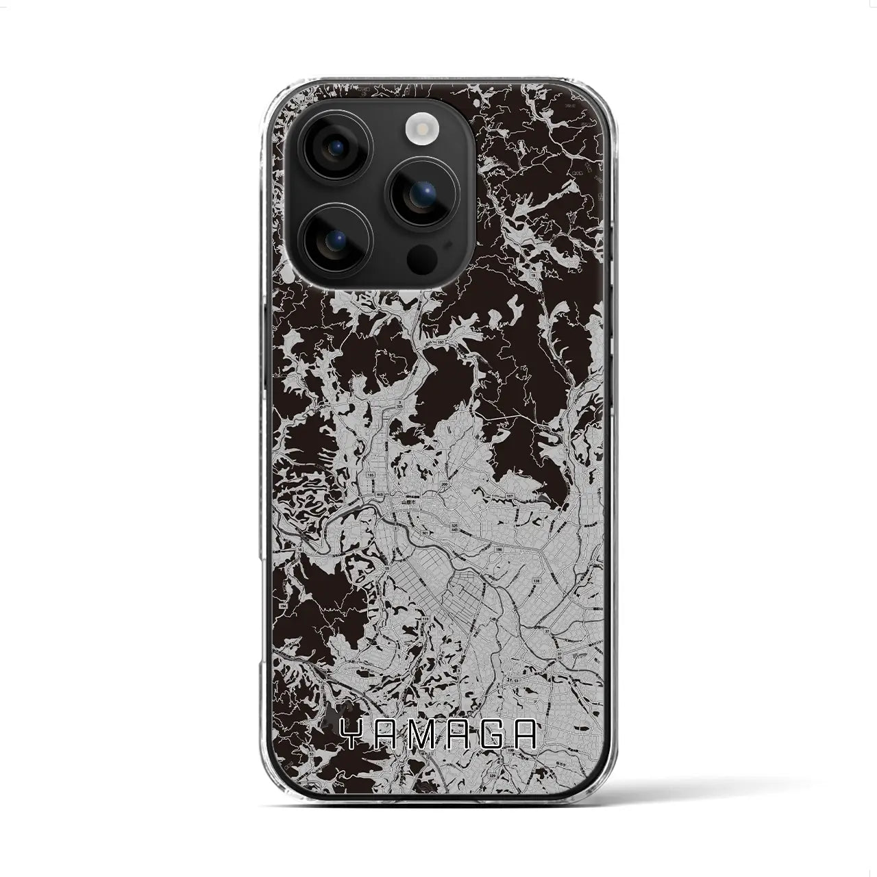 【山鹿(熊本県)】地図柄iPhoneケース(クリアタイプ)