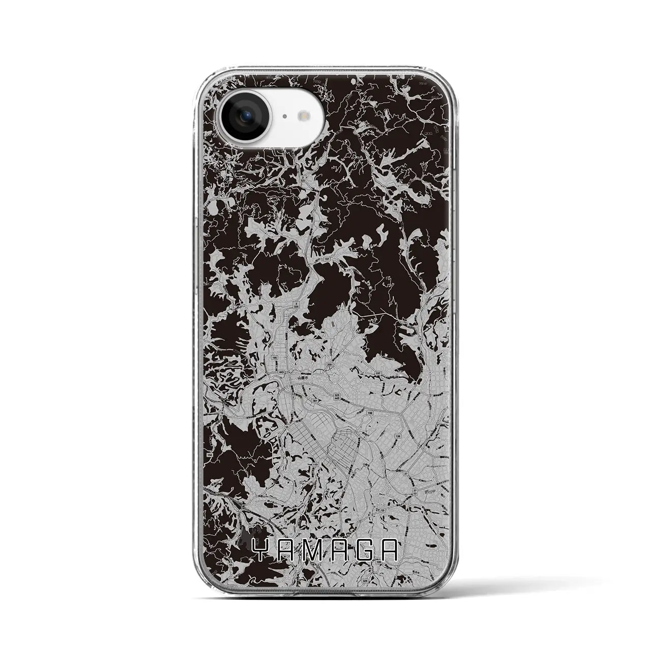 【山鹿(熊本県)】地図柄iPhoneケース(クリアタイプ)