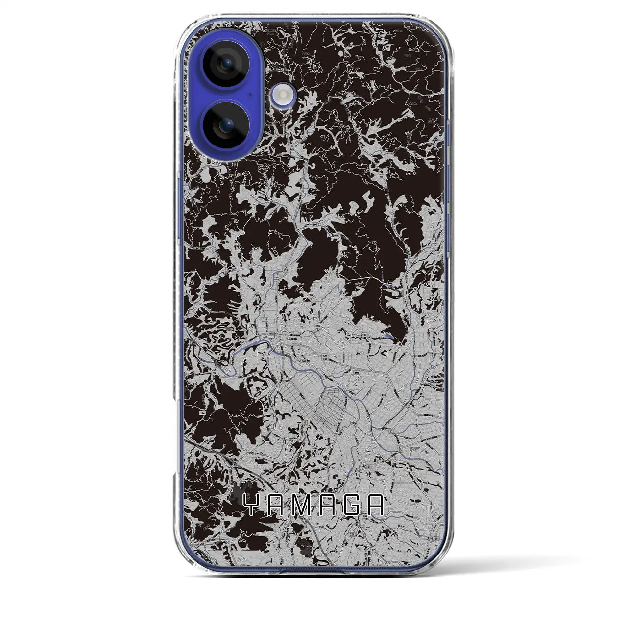 【山鹿(熊本県)】地図柄iPhoneケース(クリアタイプ)