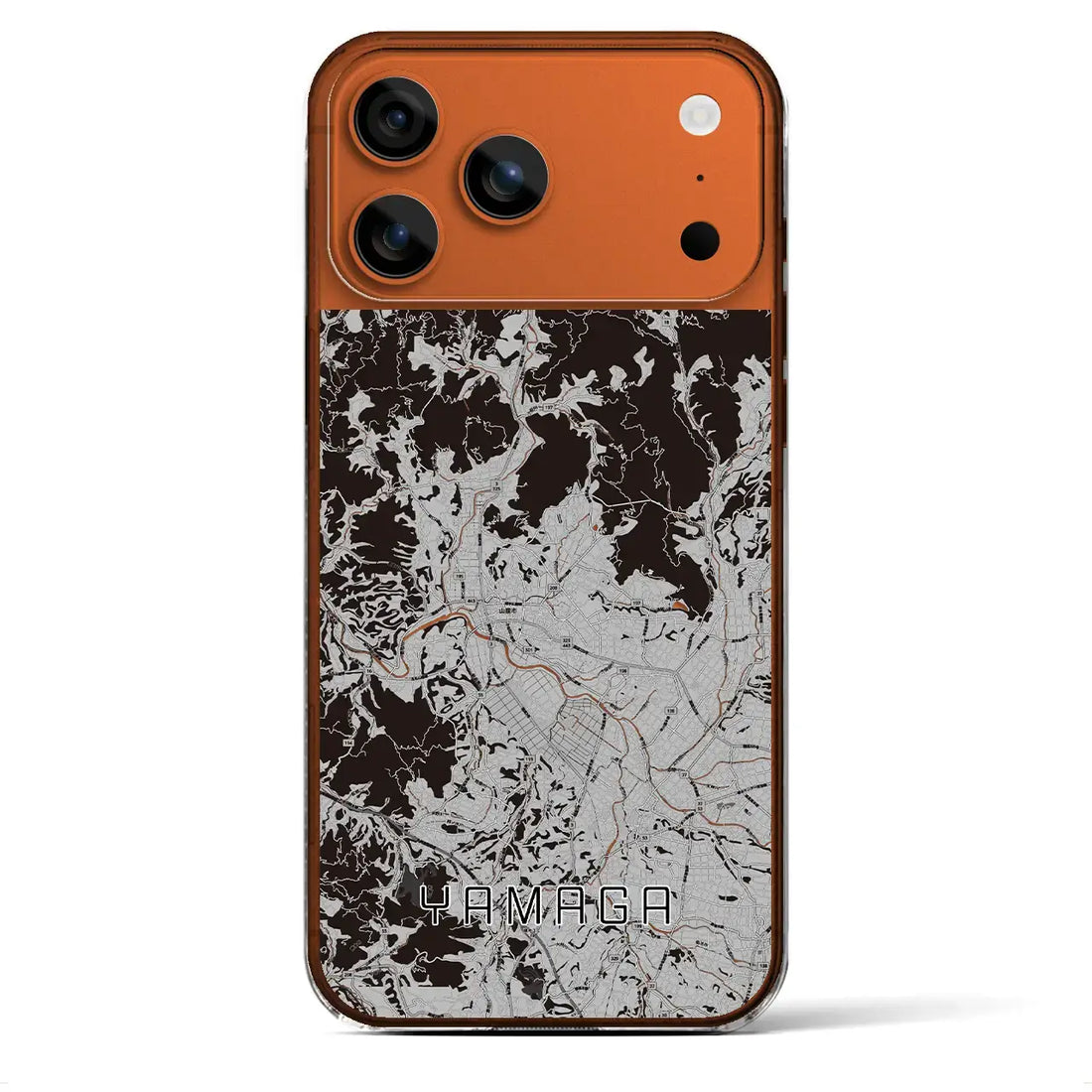 【山鹿(熊本県)】地図柄iPhoneケース(クリアタイプ)