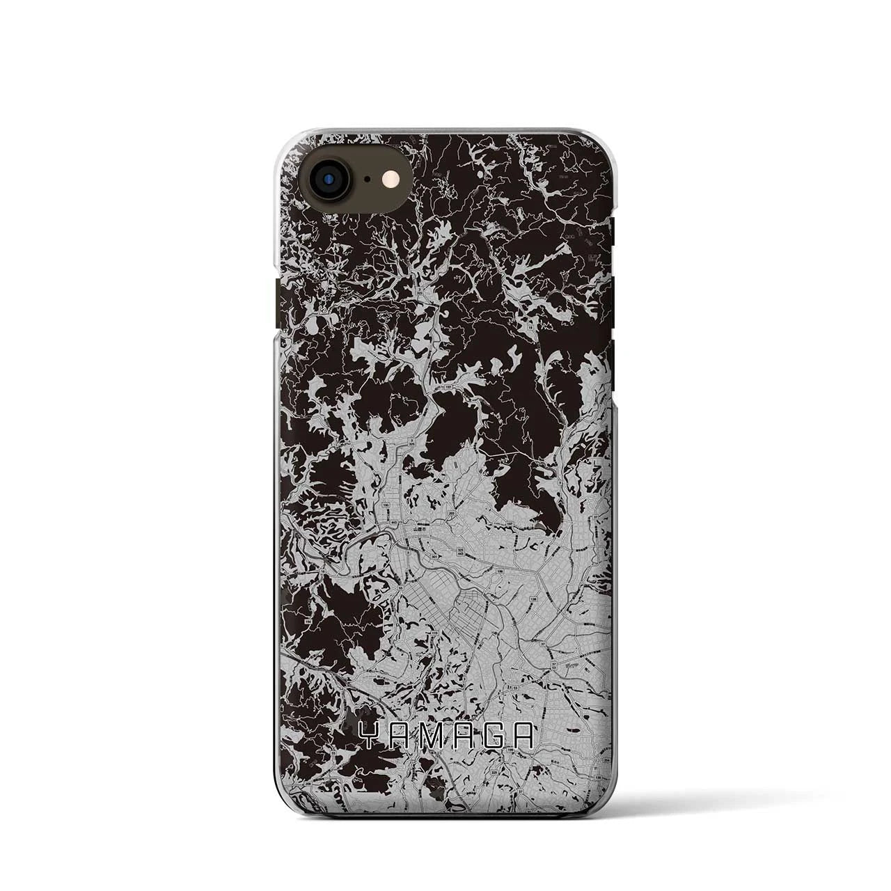 【山鹿(熊本県)】地図柄iPhoneケース(クリアタイプ)